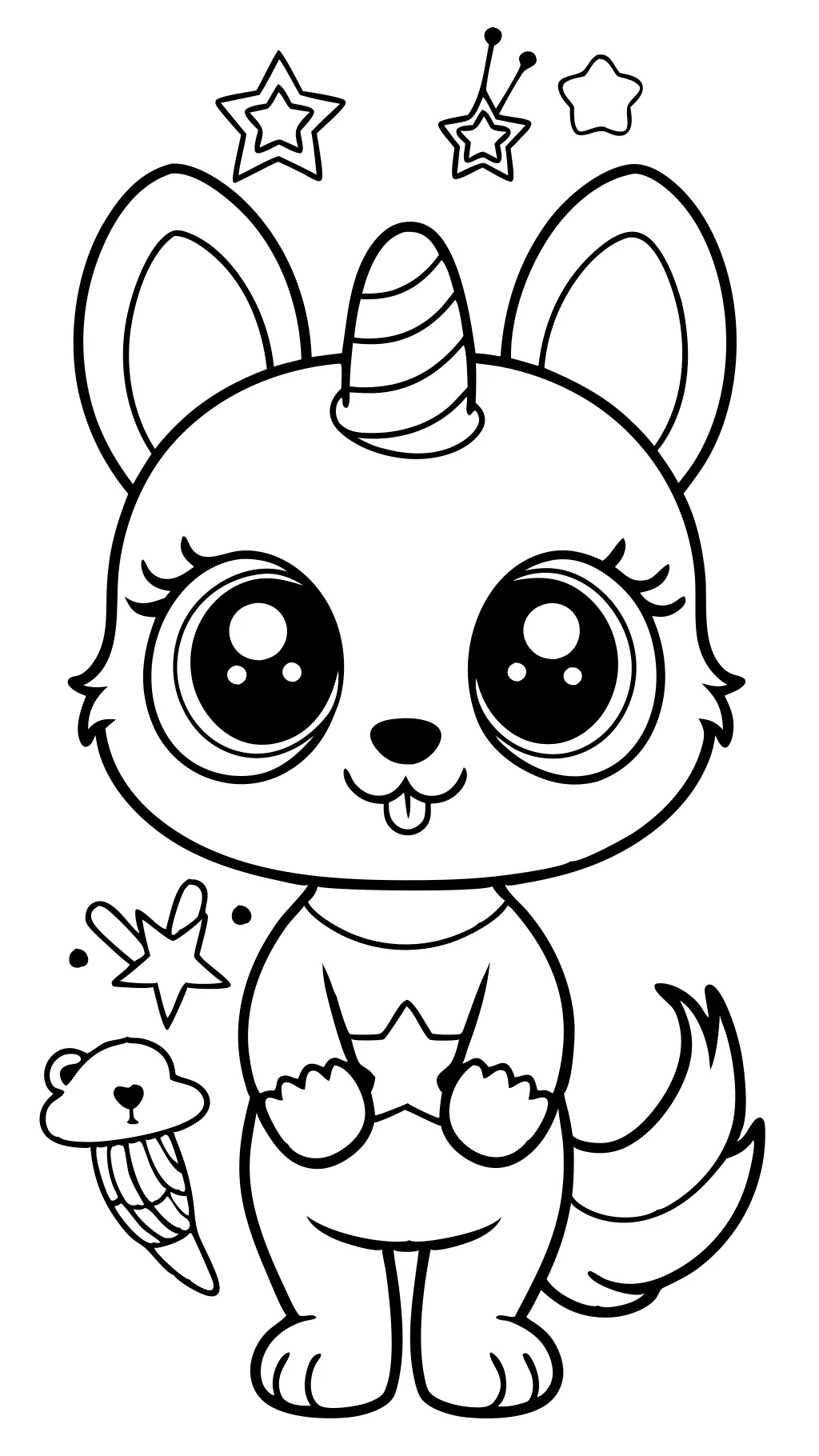 páginas para colorear de animales chibi